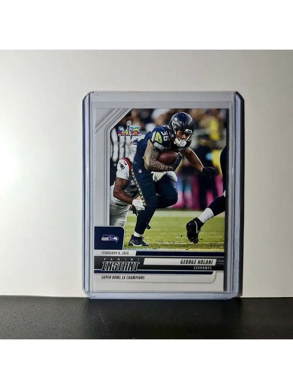 George Holani 2026 Panini NFL Super Bowl LIX Champions #5 Card Seattle Seahawks
